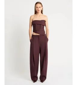 Sass & Bide Hindsight Bodice and Pants Set Merlot Size AU 8 for rent on The Volte - image 1