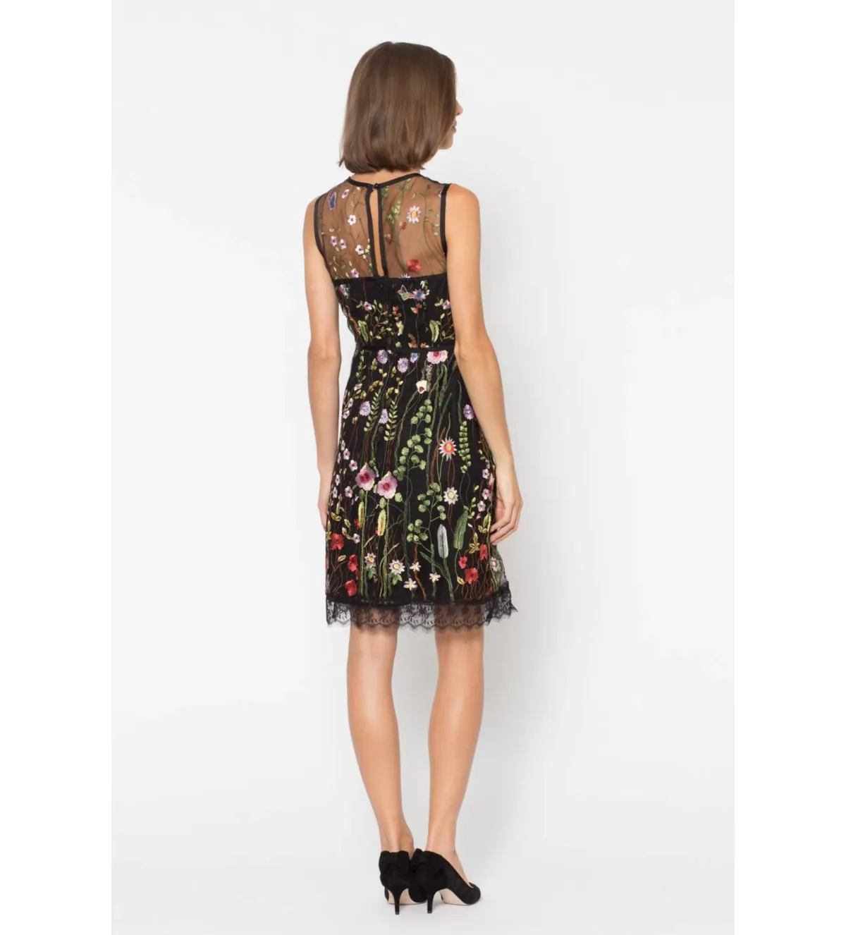 Alannah Hill Over The Prairie Knee-Length Dress Black Floral Size AU 8 - Image 2