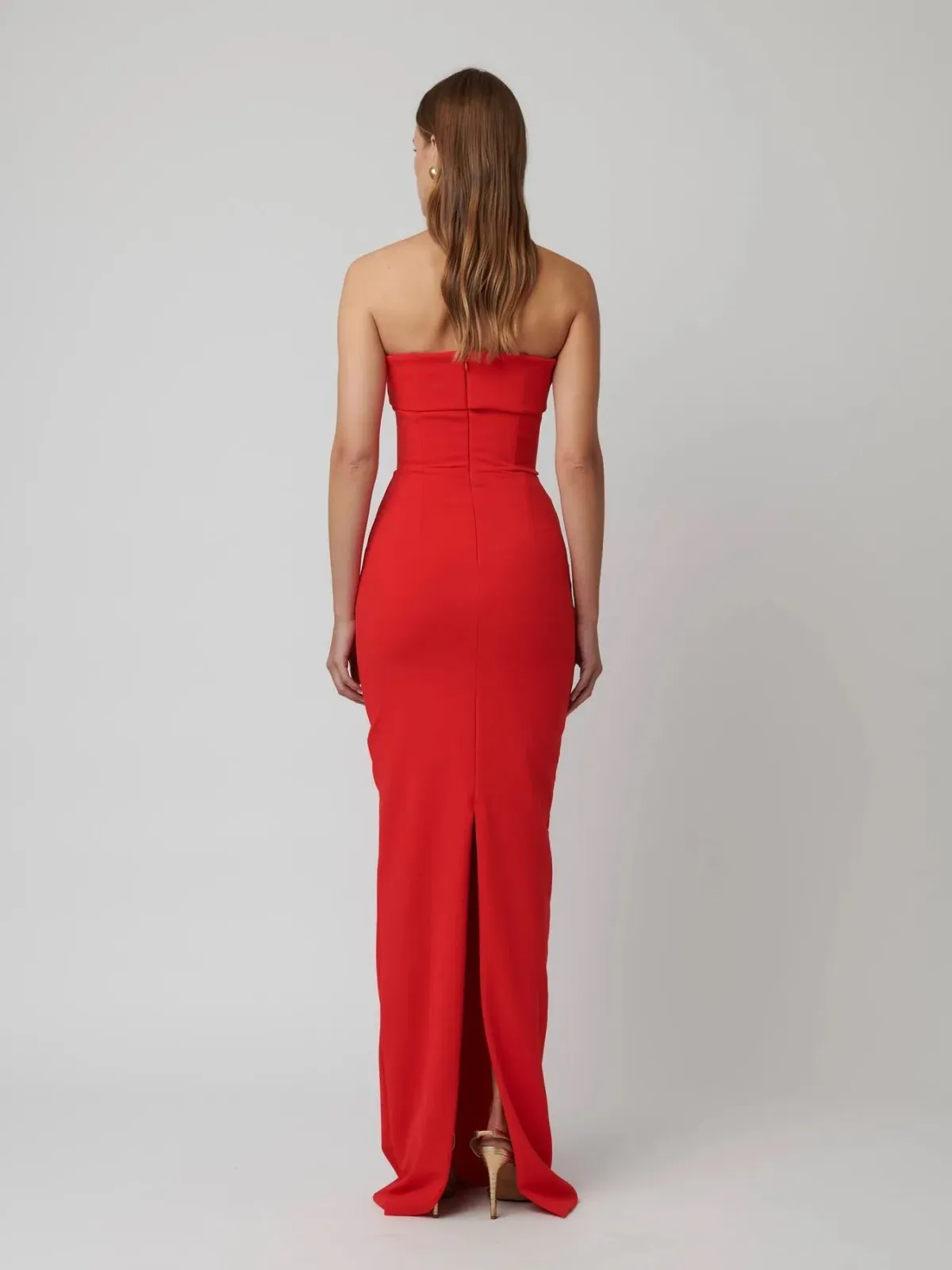 Effie Kats Monroe Gown Cherry Red Size AU 8 - Image 4