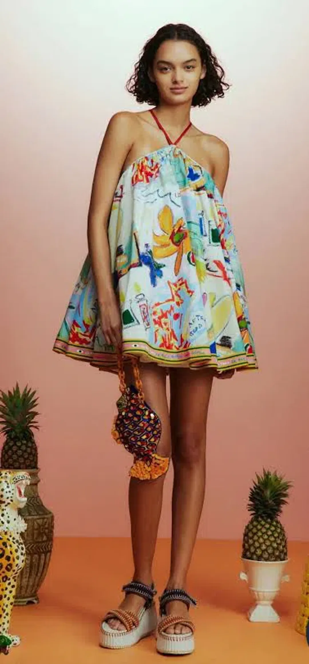 Alemais La Charrasca Mini Dress Print Size 8 for rent on The Volte - main image