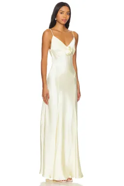 Bubish Savannah Rosette Gown in Butter Yellow Size 10/S for rent on The Volte - image 3
