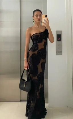 Arcina Ori Marcella Dress Maxi Black Size AU 8 for rent on The Volte - image 5