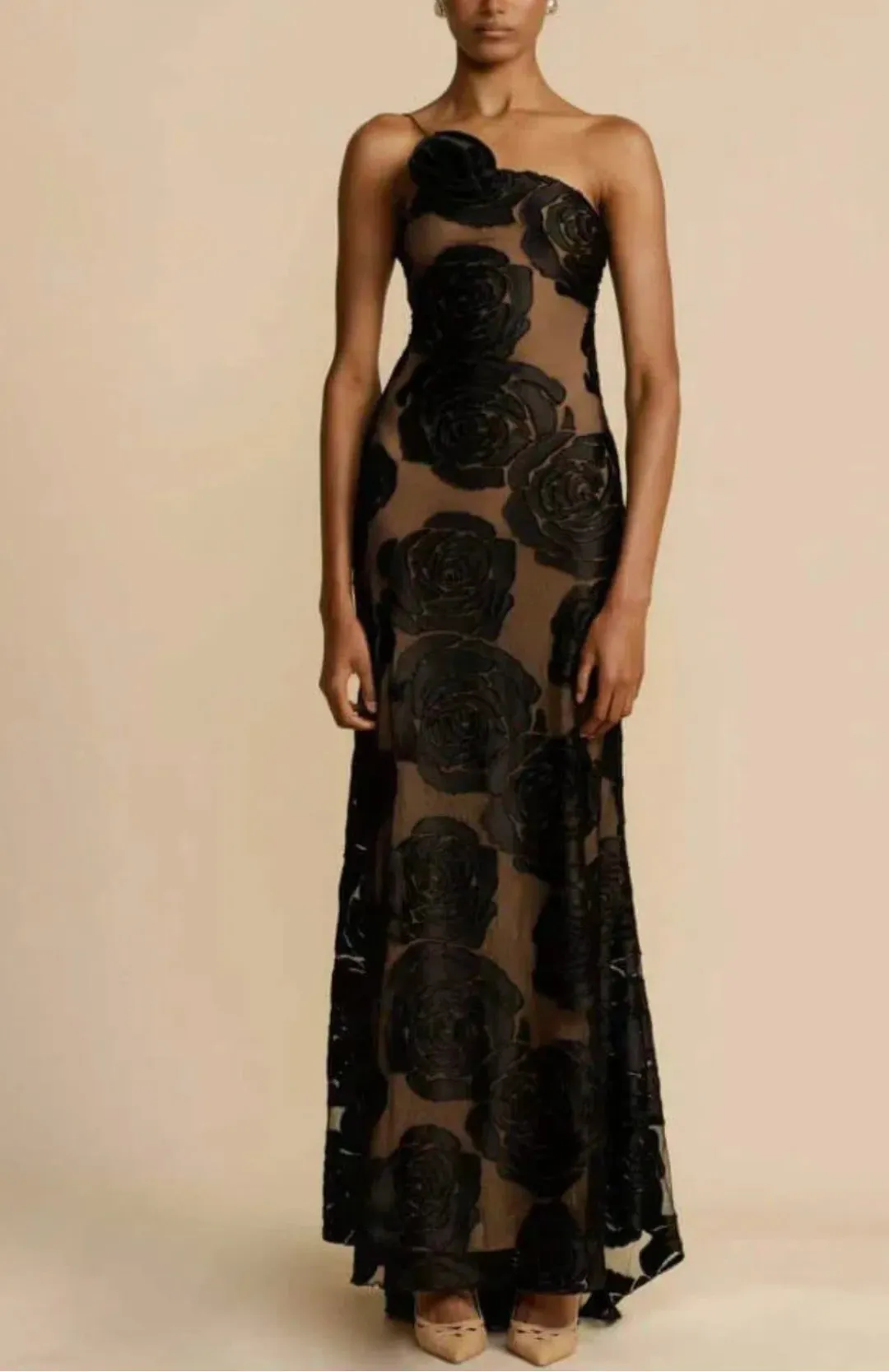 Arcina Ori Marcella Dress Maxi Black Size AU 8 for rent on The Volte - main image