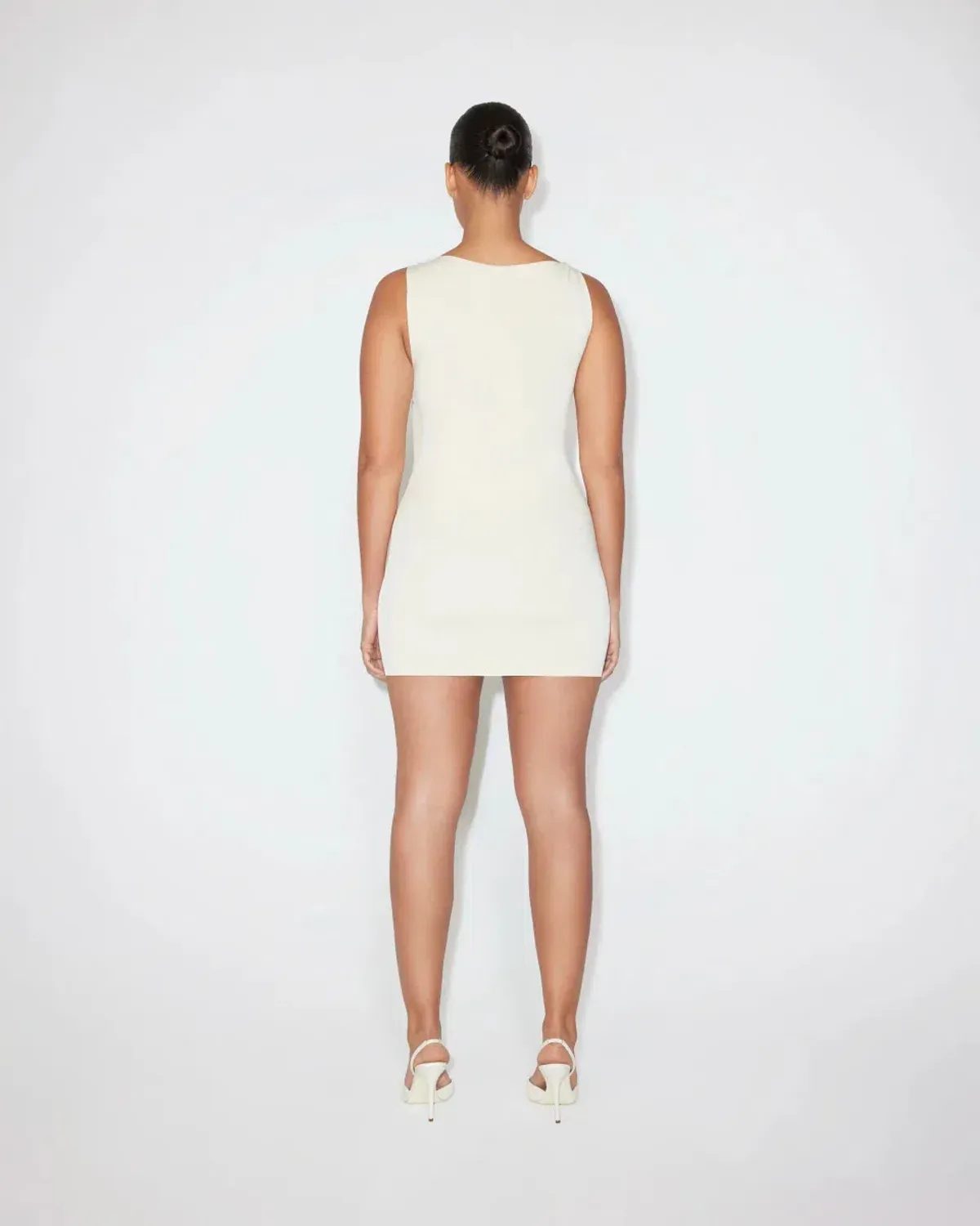 Khy Sueded Knotted Mini Dress Cream Size 6 - Image 3