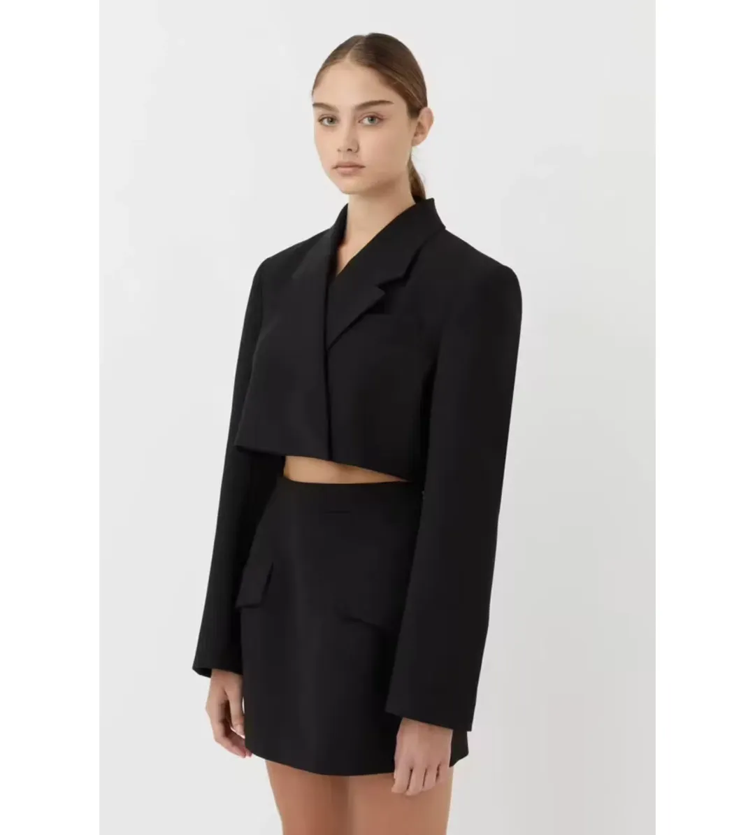 Camilla and Marc Tailored Cutout Mini Black Dress in Size 10 for rent on The Volte - main image