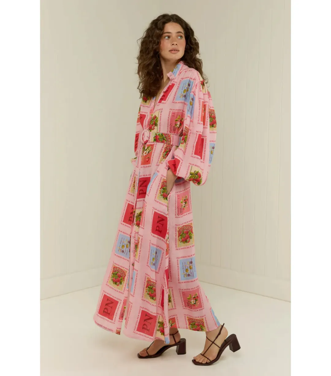 Palm Noosa Noddy Dress Strawberry Stamp Size AU 12 for rent on The Volte - main image