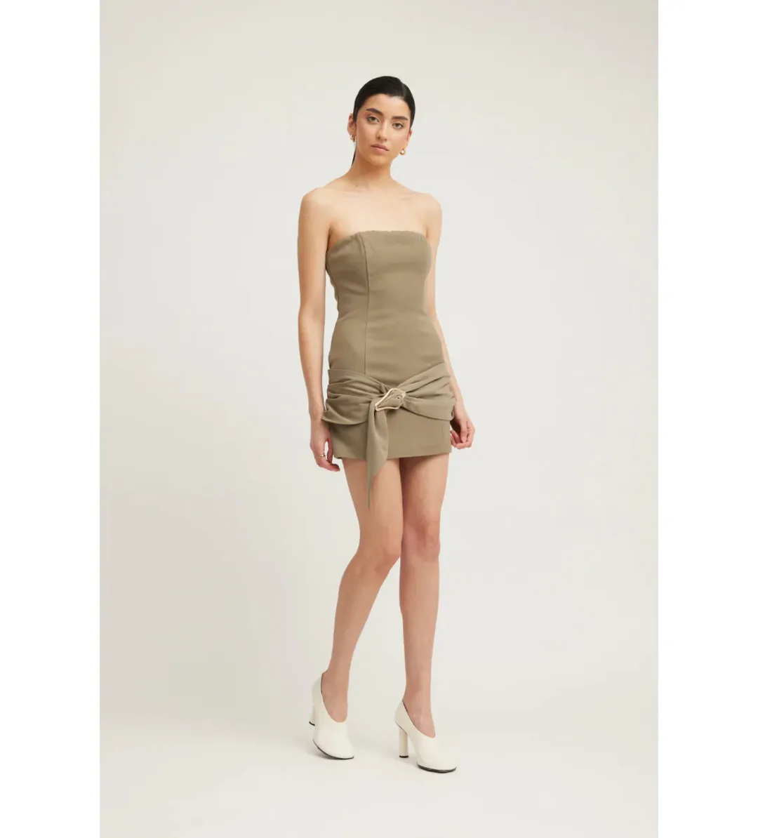 Tojha Sarai Mini Dress in Granite Size AU 12 for rent on The Volte - main image