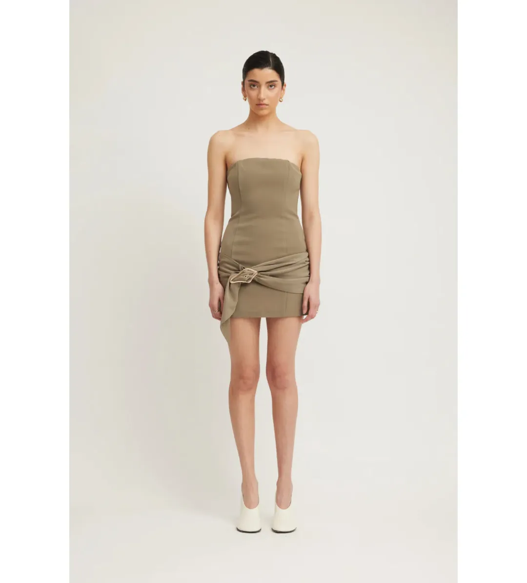 Tojha Sarai Mini Dress in Granite Size AU 12 for rent on The Volte - main image