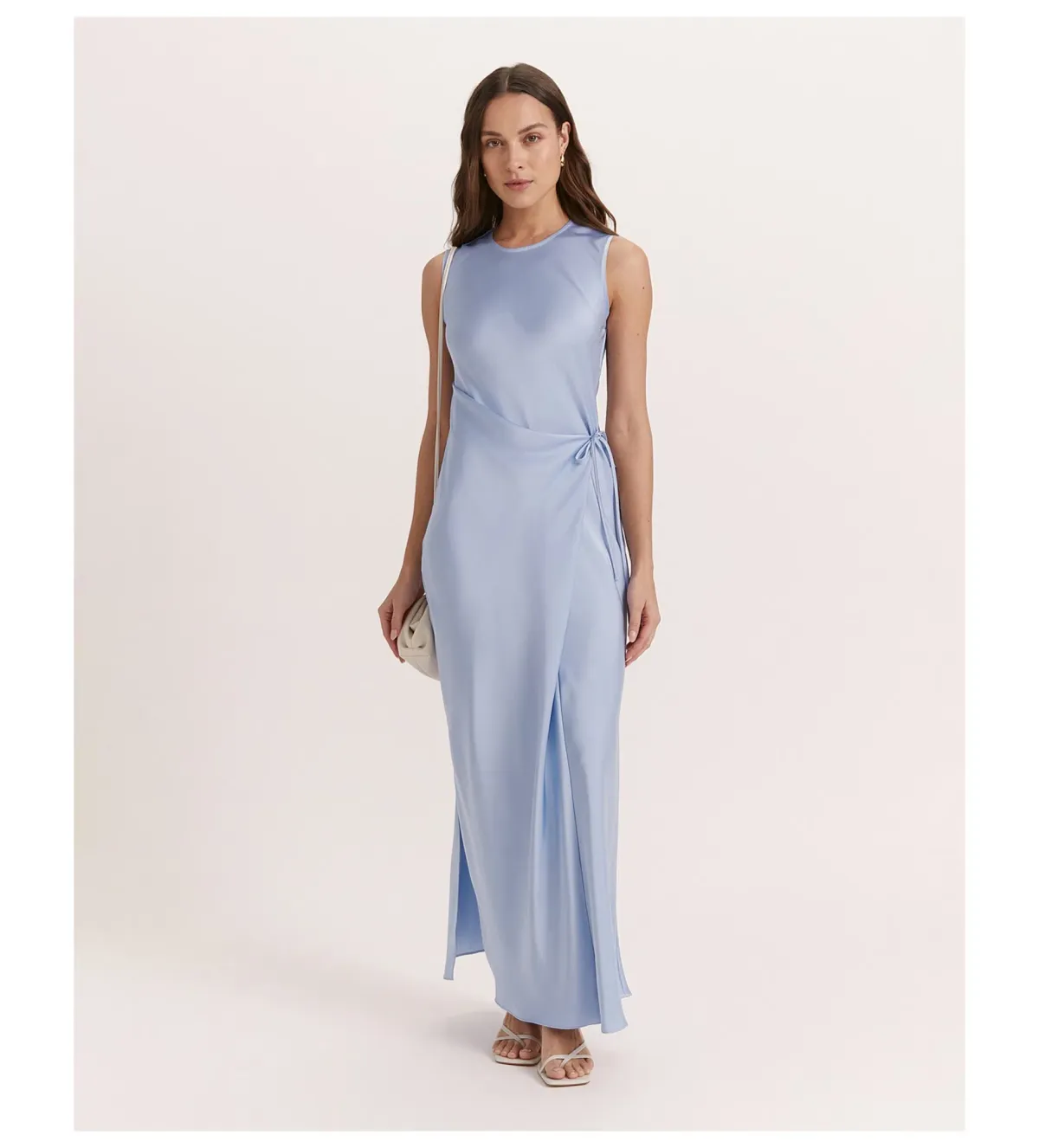 Saba Jayde Wrap Midi Dress in Blue Size AU 10 - Image 1