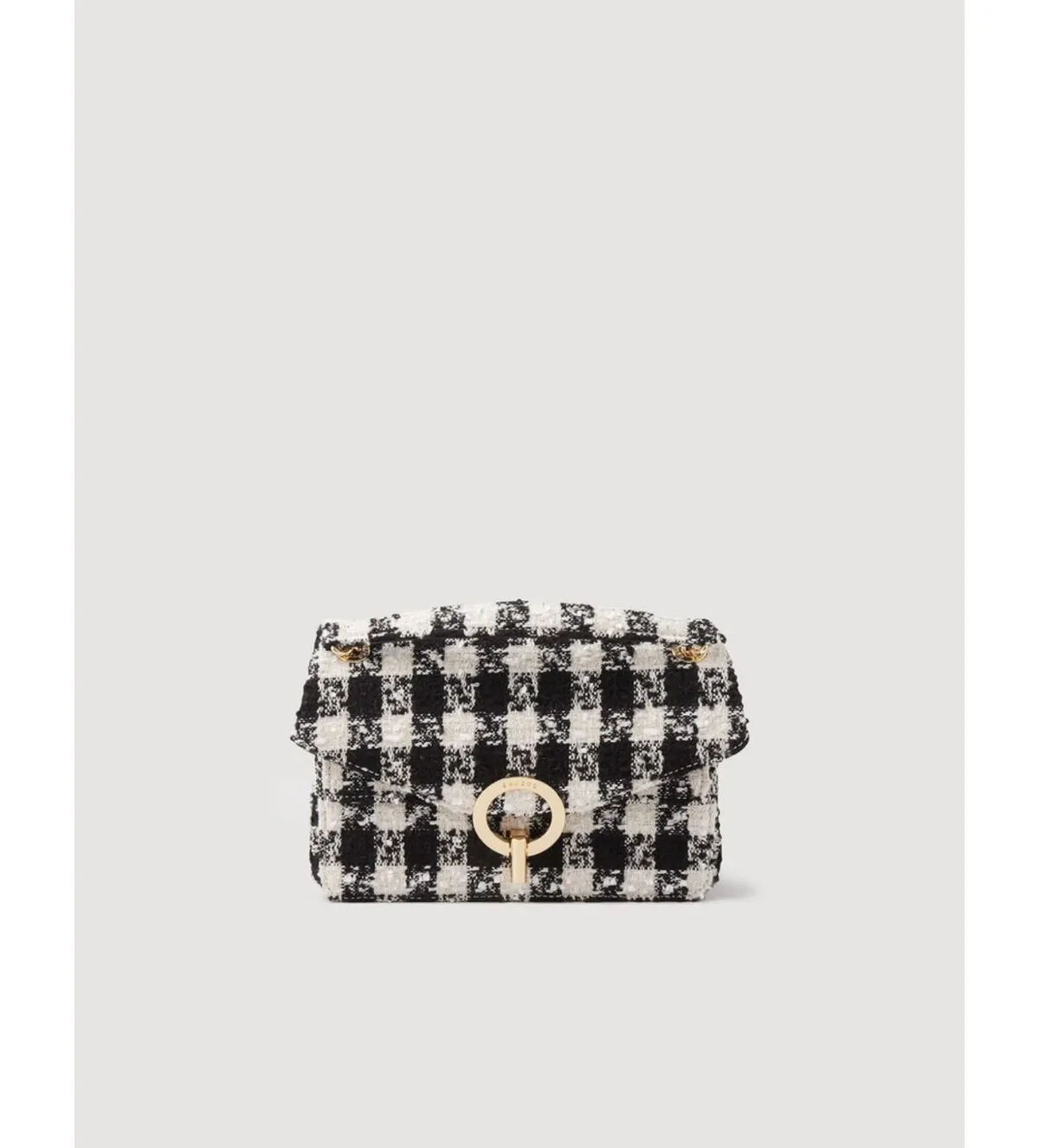 Sandro Yza Houndstooth Tweed Bag - Image 1