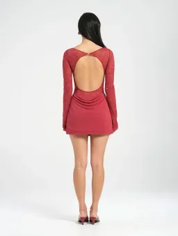 Benni Oskar Mini Dress Raspberry Size AU 8 for rent on The Volte - image 2