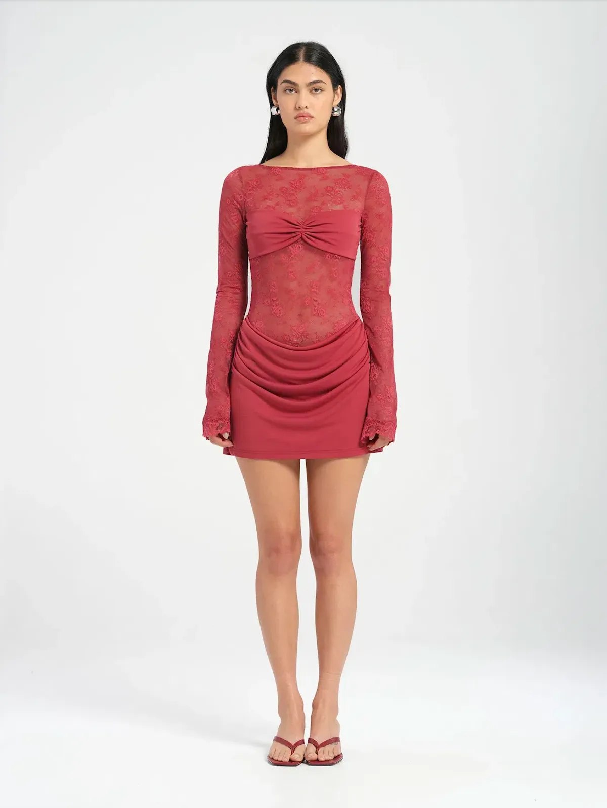 Benni Oskar Mini Dress Raspberry Size AU 8 - Image 1