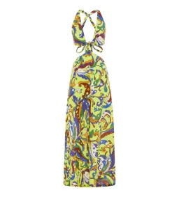 Alemais Yvette Cut Out Midi Dress Print Size 4 for rent on The Volte - image 6