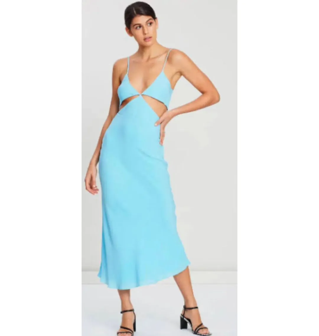 Bec & Bridge Marine Dreams Midi Dress Blue Size 6 for rent on The Volte - main image
