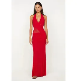 Bec & Bridge Deija Halter Maxi Dress Strawberry Size 8 for rent on The Volte - image 1