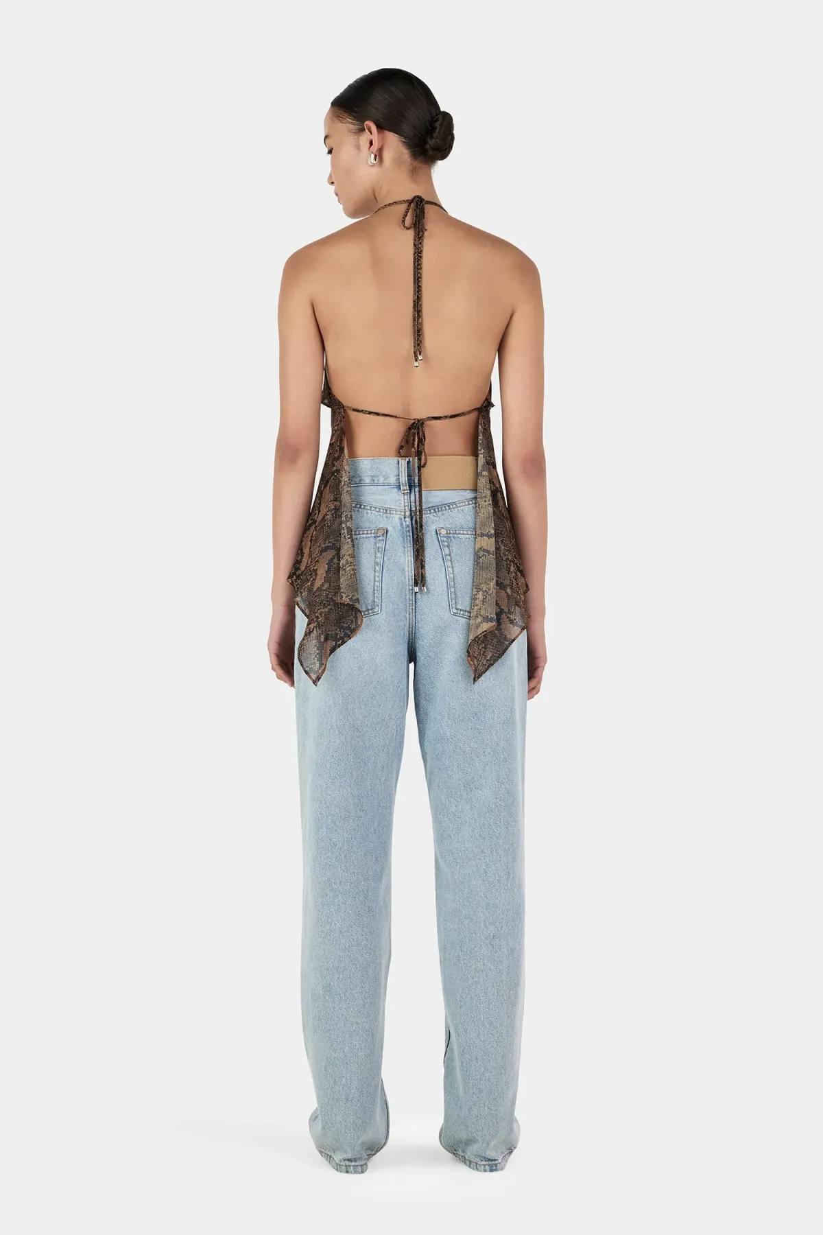 Hansen and Gretel Gina Backless Cami Tan Python Size AU 6 - Image 2