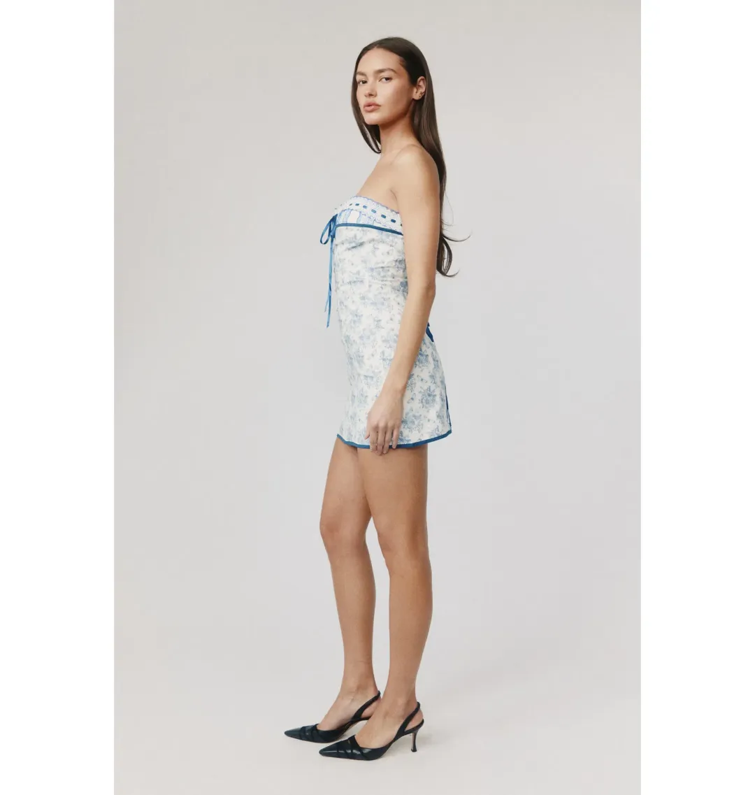 With Jean Sabrin Mini Dress Toile Papillon Size XS / AU 6 for rent on The Volte - main image