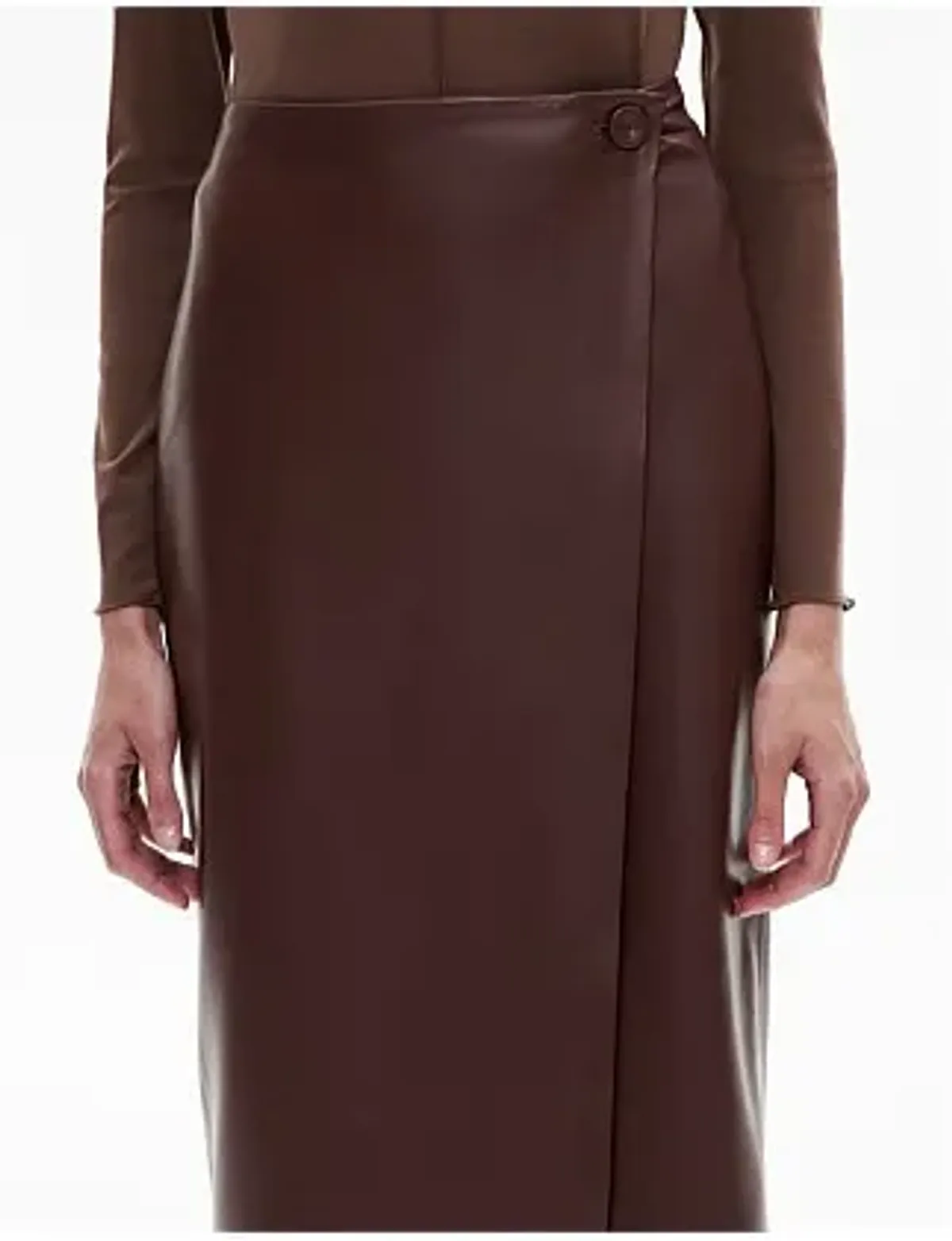 Button Wrap Midi Skirt - Image 4