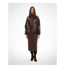 Witchery Button Wrap Midi Skirt Mocha One Size for rent on The Volte - image 1