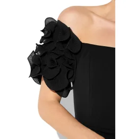Montique Diana Ruffle Sleeve Gown in Black Size 14/L for rent on The Volte - image 4