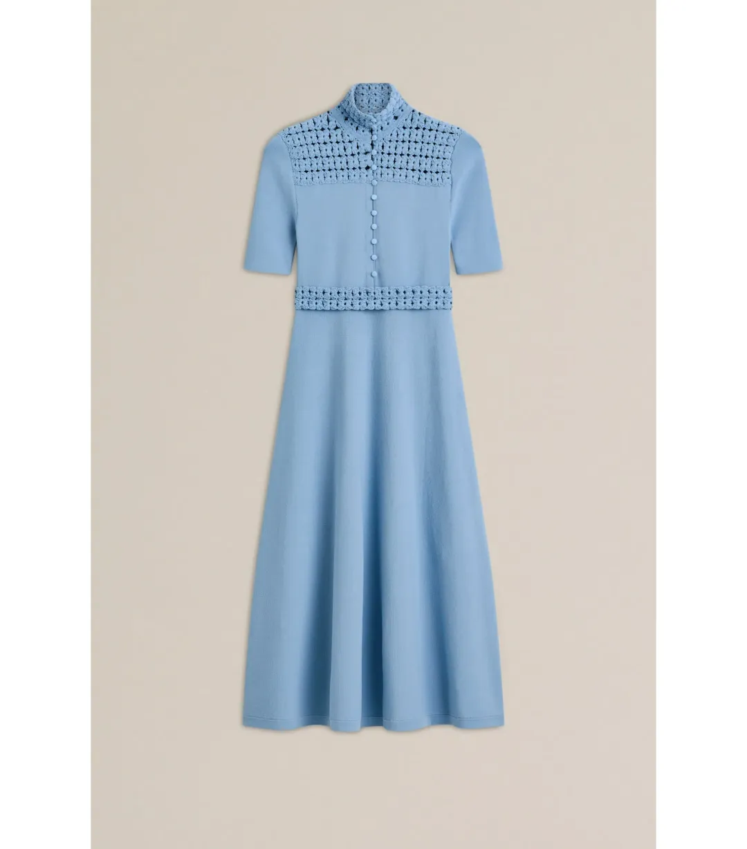 Scanlan Theodore Crepe Knit Daisy Soft Dress Denim Size M / AU 10 for rent on The Volte - main image