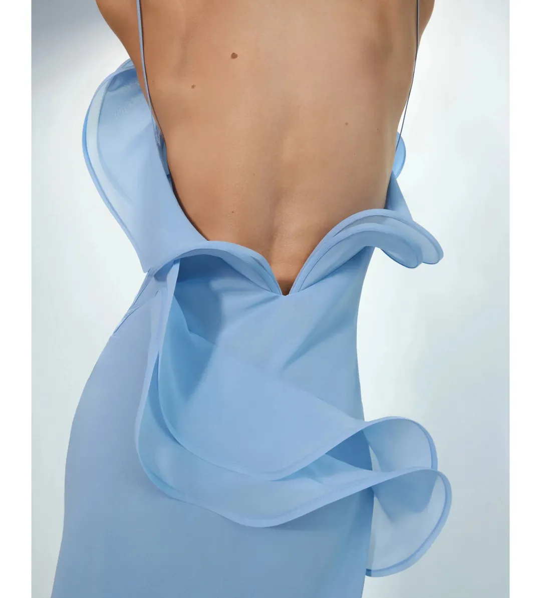 Selezza London Chiffon Maxi Dress Baby Blue Size AU 6 for rent on The Volte - main image