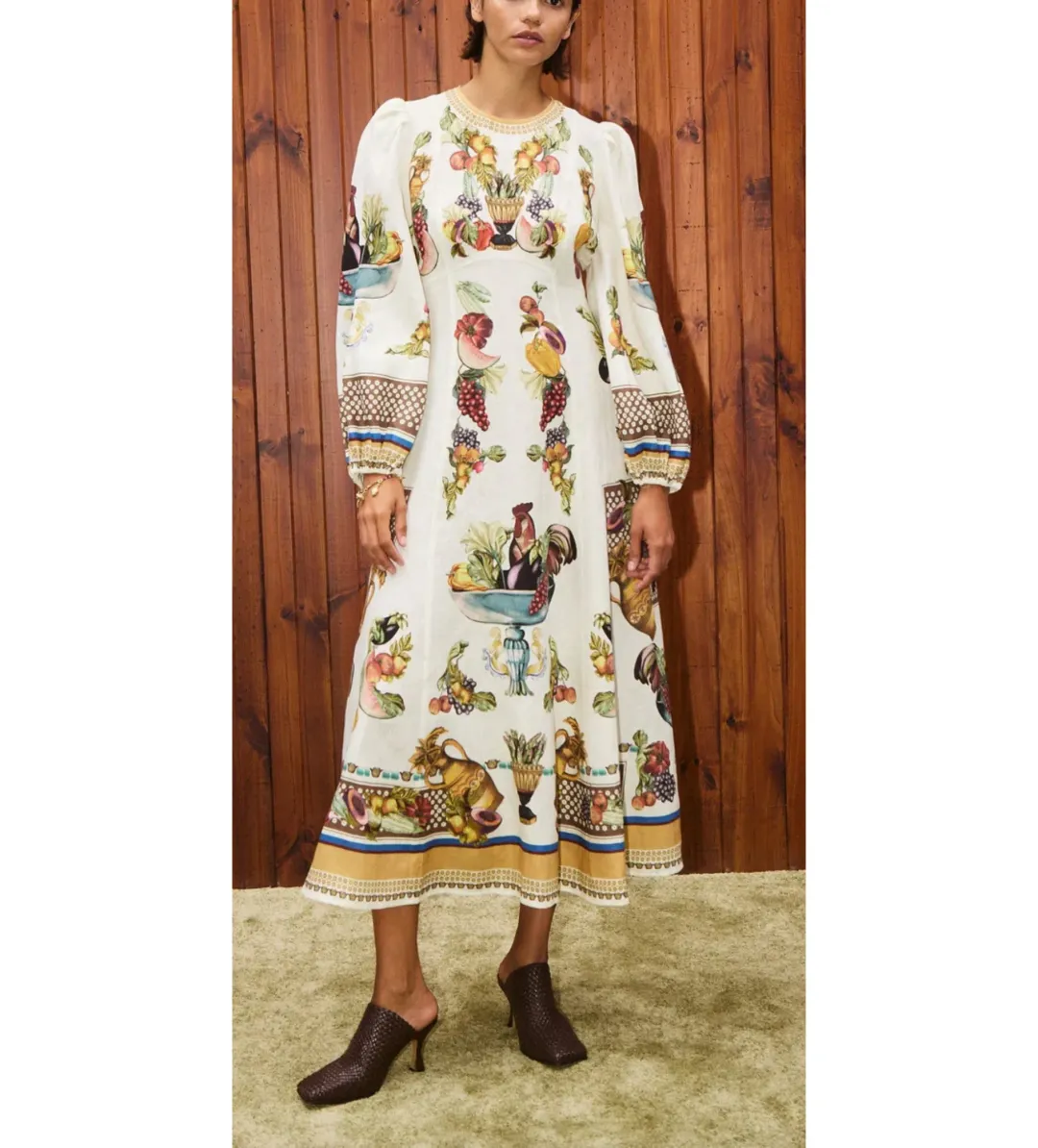 Alemais Mercado Midi Dress in Multicolored Size AU 8 for rent on The Volte - main image