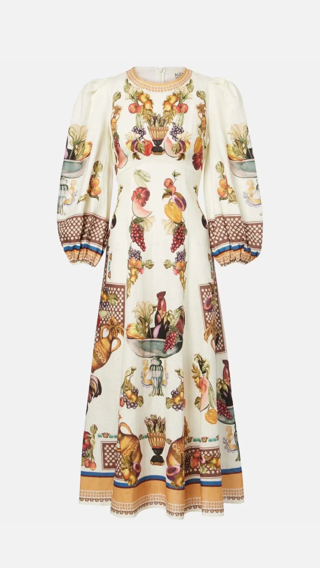 Alemais Mercado Midi Dress in Multicolored Size AU 8 for rent on The Volte - main image