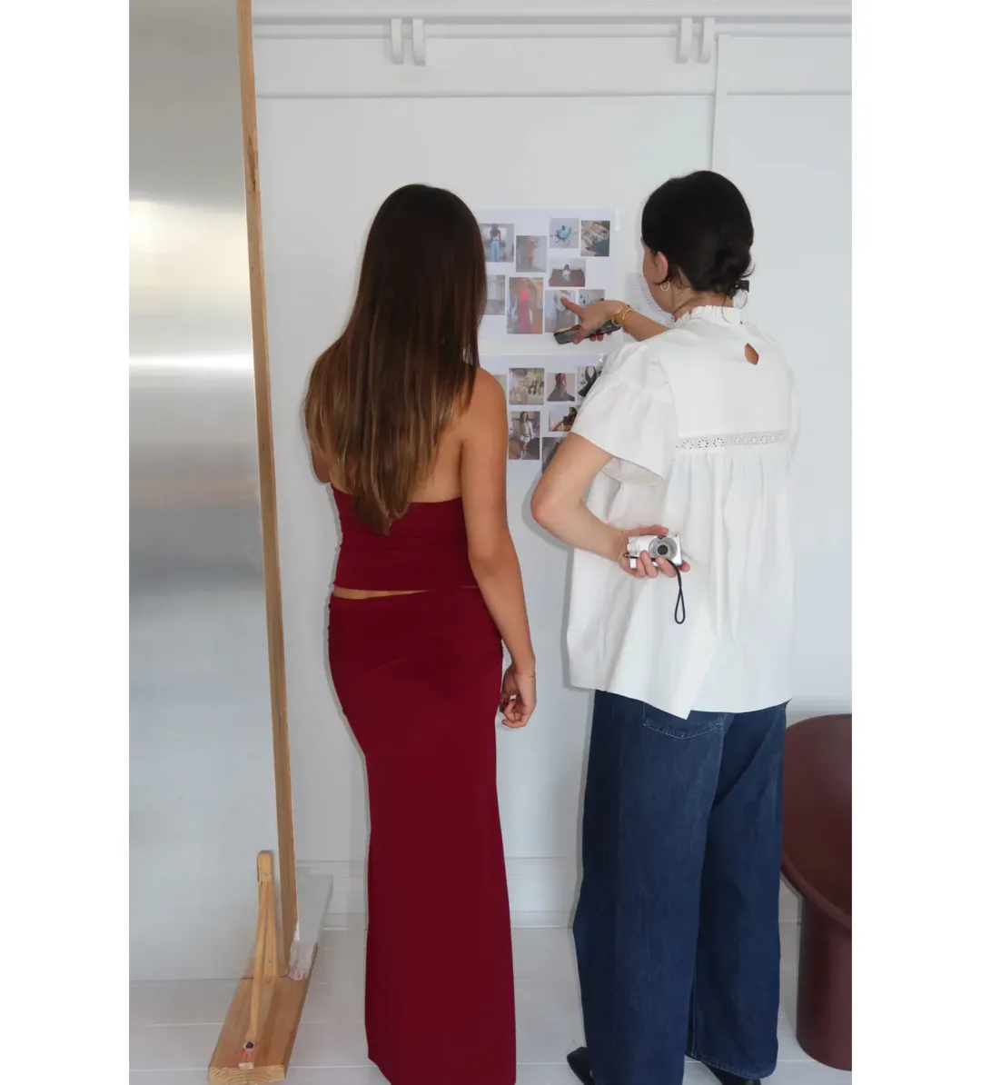 LaMarie Sofia Halter Top and Low Rise Sash Maxi Skirt Set Wine Size S/ 8 for rent on The Volte - main image