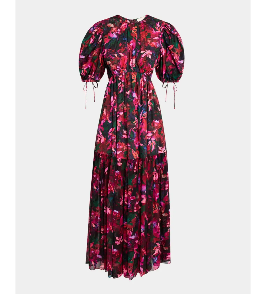 Ulla Johnson Collage Midi Dress Hibiscus Size AU 10 for rent on The Volte - main image