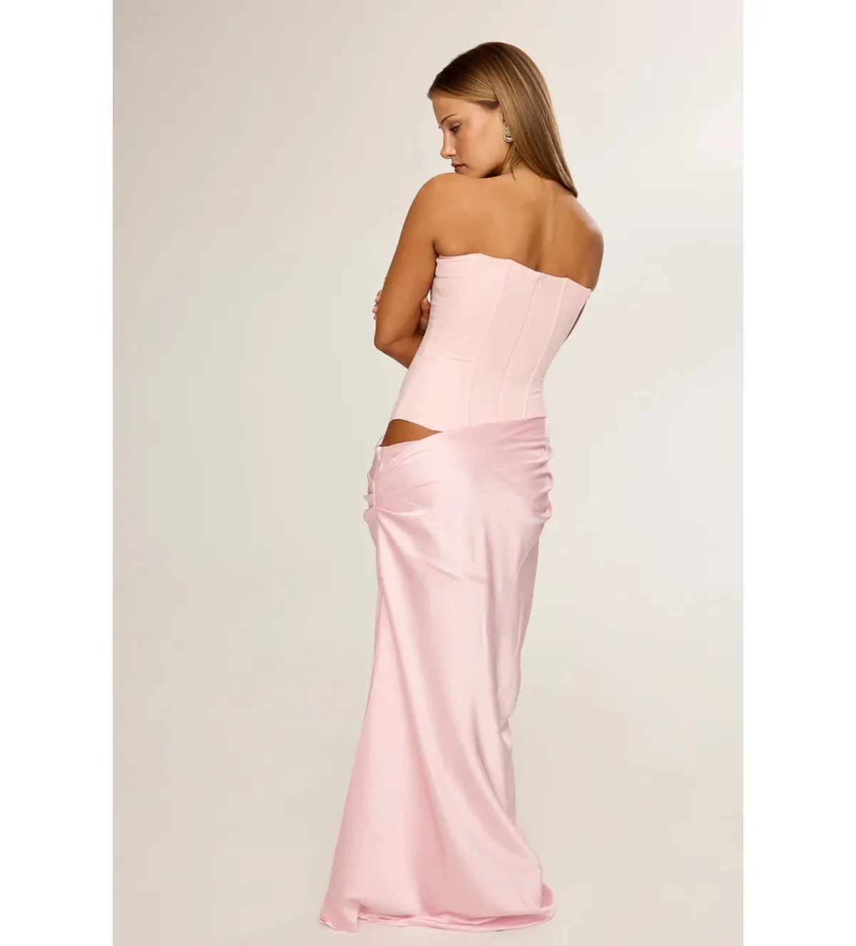 Hntr The Label Huxley Gown Maxi in Baby Pink Size AU 6 - Image 2