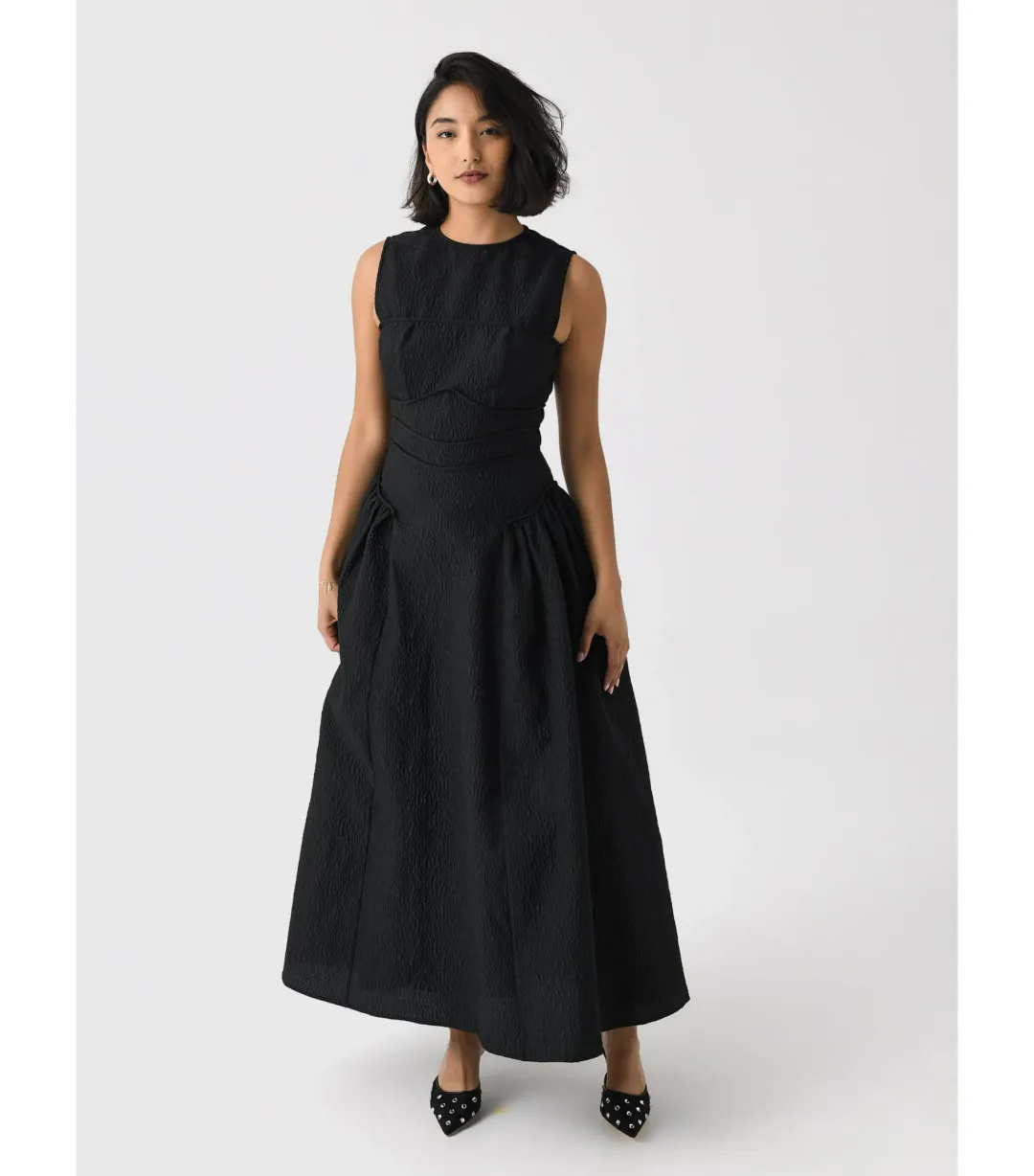 Rachel Gilbert Sophia Midi Dress Black Size AU 10 for rent on The Volte - main image