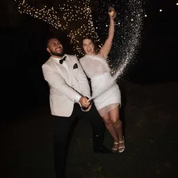 Par Violet End Scene Dress White Size 10/S for rent on The Volte - image 4