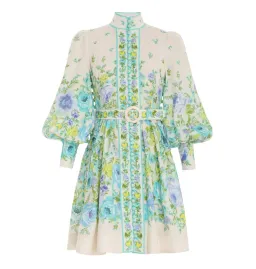 Zimmermann Raie Buttoned Mini Dress Floral Size 3 / AU 14 for rent on The Volte - image 4