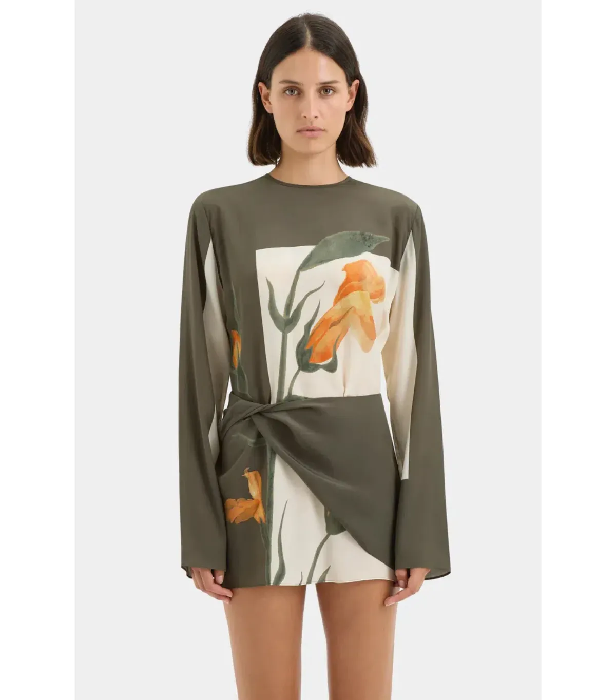 Sir the Label Constance Twist Mini Dress Iris Floral Size 2 / AU 10 - Image 2