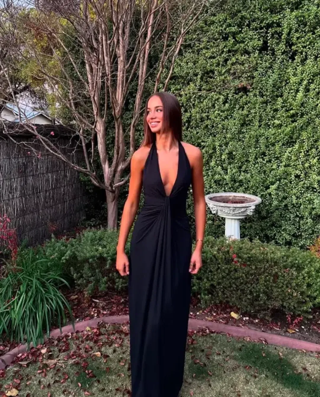 Bec And Bridge Tillie Drape Maxi Dress In Black Size 6 / XS for rent on The Volte - main image