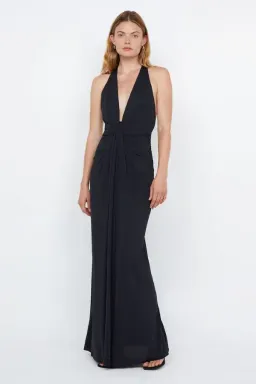 Bec And Bridge Tillie Drape Maxi Dress In Black Size 6 / XS for rent on The Volte - image 3