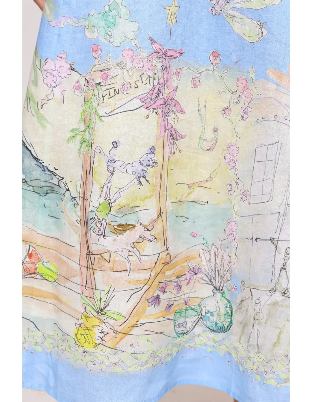 Alemias Anouk Midi Dress Multi Size 8 for rent on The Volte - main image