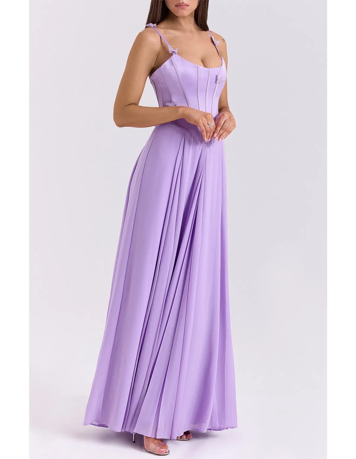 House of CB Pascha butterfly Corset Maxi Dress in Orchid Size 8/S - Image 2