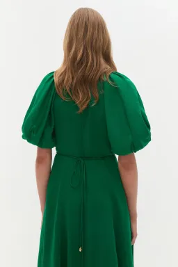 Aje Alma Midi Dress; Emerald Sapphire Size 14 for rent on The Volte - image 7