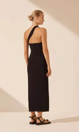 Shona Joy Yvette One Shoulder Midi Dress Black Size 14 for rent on The Volte - image 4