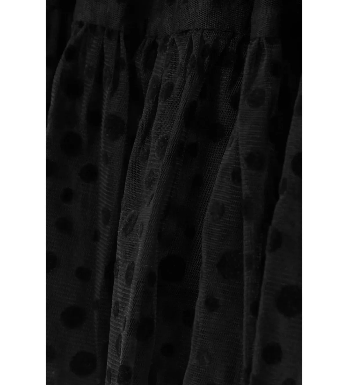 Batsheva May Ruffled Polka-Dot Flocked Tulle Midi Dress Black Size AU 18 - Image 3