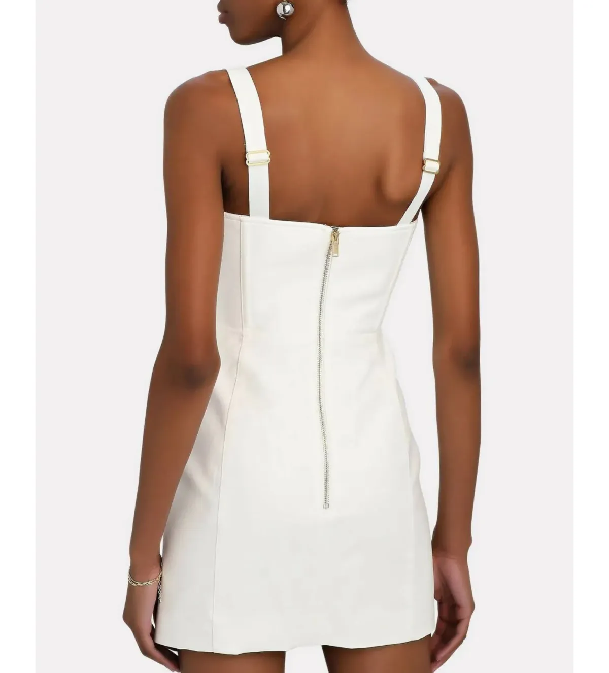 Dion Lee Fan Laced Mini Dress Ivory Size AU 4 - Image 5