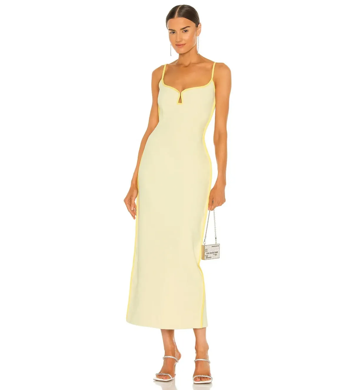 Paris Georgia Marlo Midi Dress Daffy Yellow Size XS AU 6 - Image 1