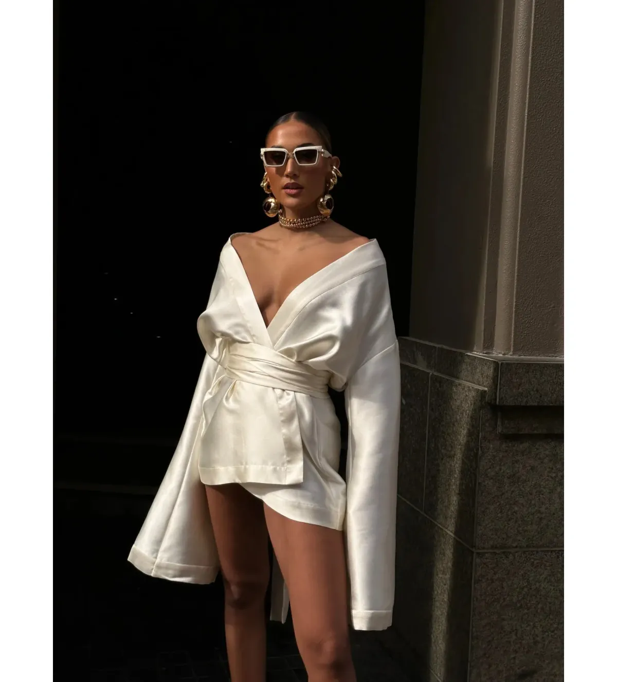 Khirzad Femme Rio Nina Robe Short Ivory Size S AU 8 - Image 7