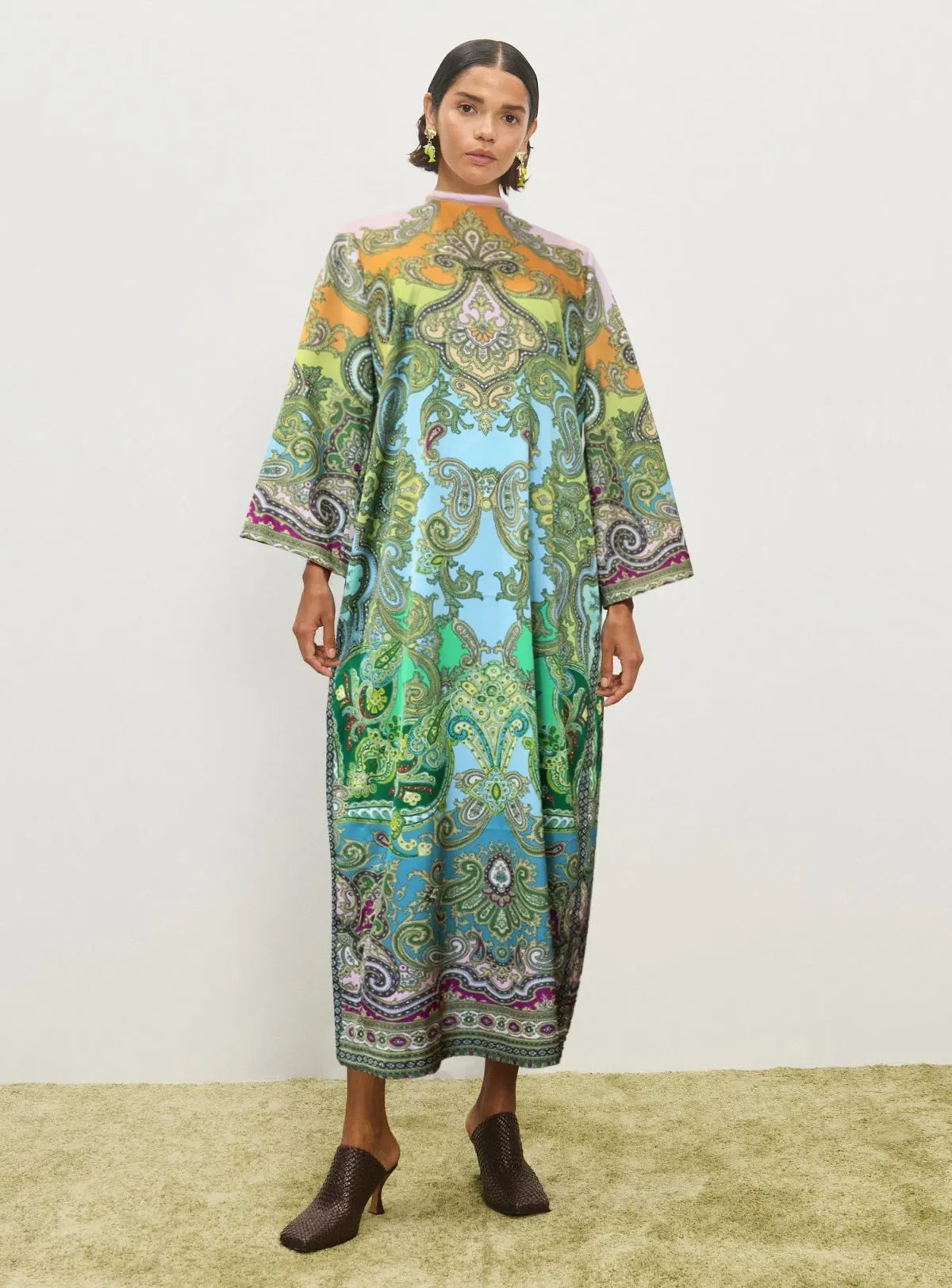 Alemais Clemenza Silk Midi Dress Multi Size 6 - Image 1