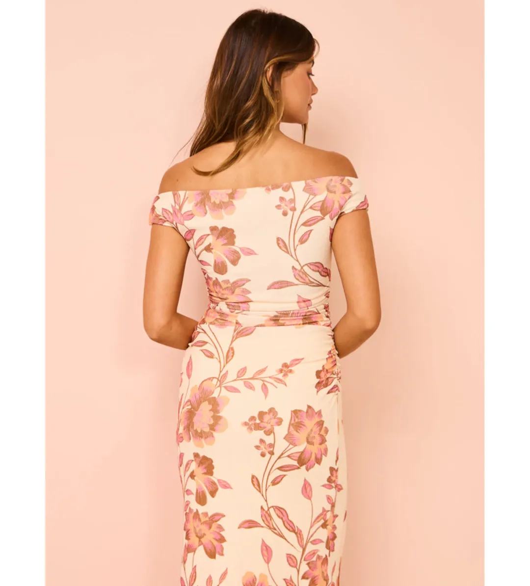 Ownley Ines Midi Dress Vanilla Floral Size XS/AU 6 for rent on The Volte - main image