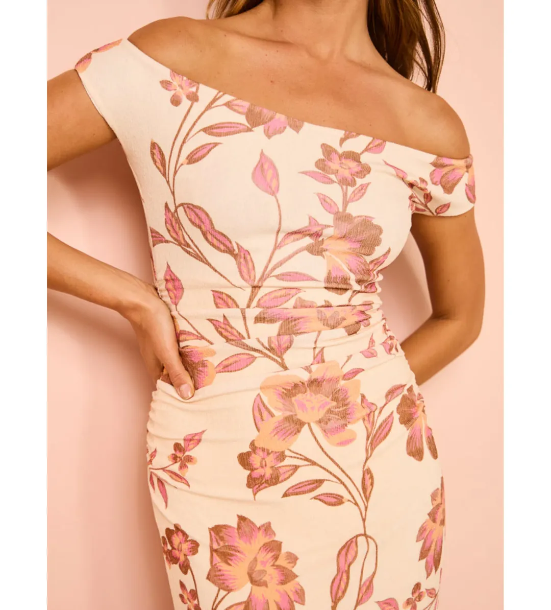 Ownley Ines Midi Dress Vanilla Floral Size XS/AU 6 for rent on The Volte - main image
