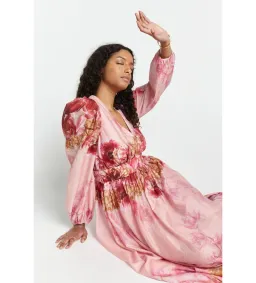 Sheike Swan Lake Midi Dress Pink Floral Size AU 16 for rent on The Volte - image 6