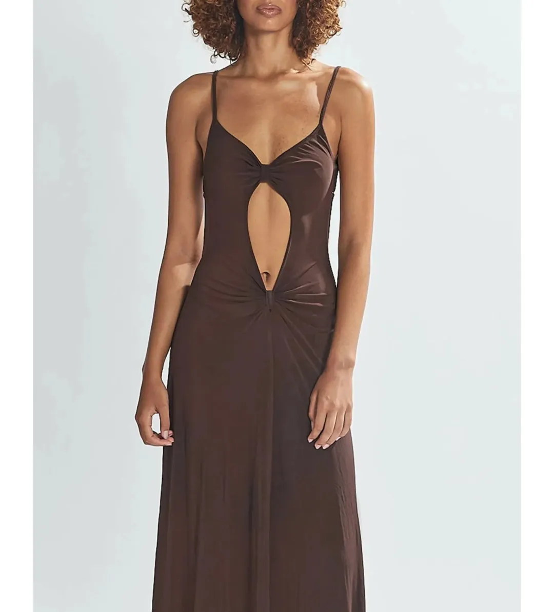 One Mile the Label Sammy Maxi Dress Brown Size AU 8 for rent on The Volte - main image